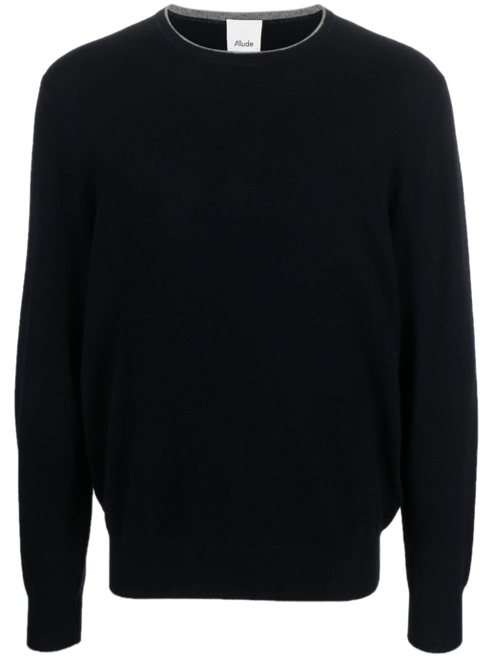 Allude Elbow-patch Cashmere Jumper In Black