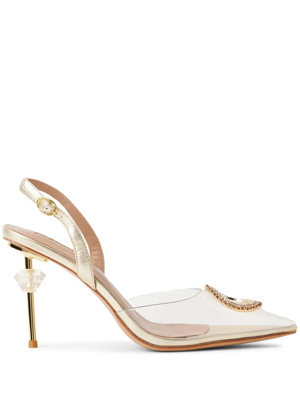 NICOLI Berenger 90mm embellished pumps Gold