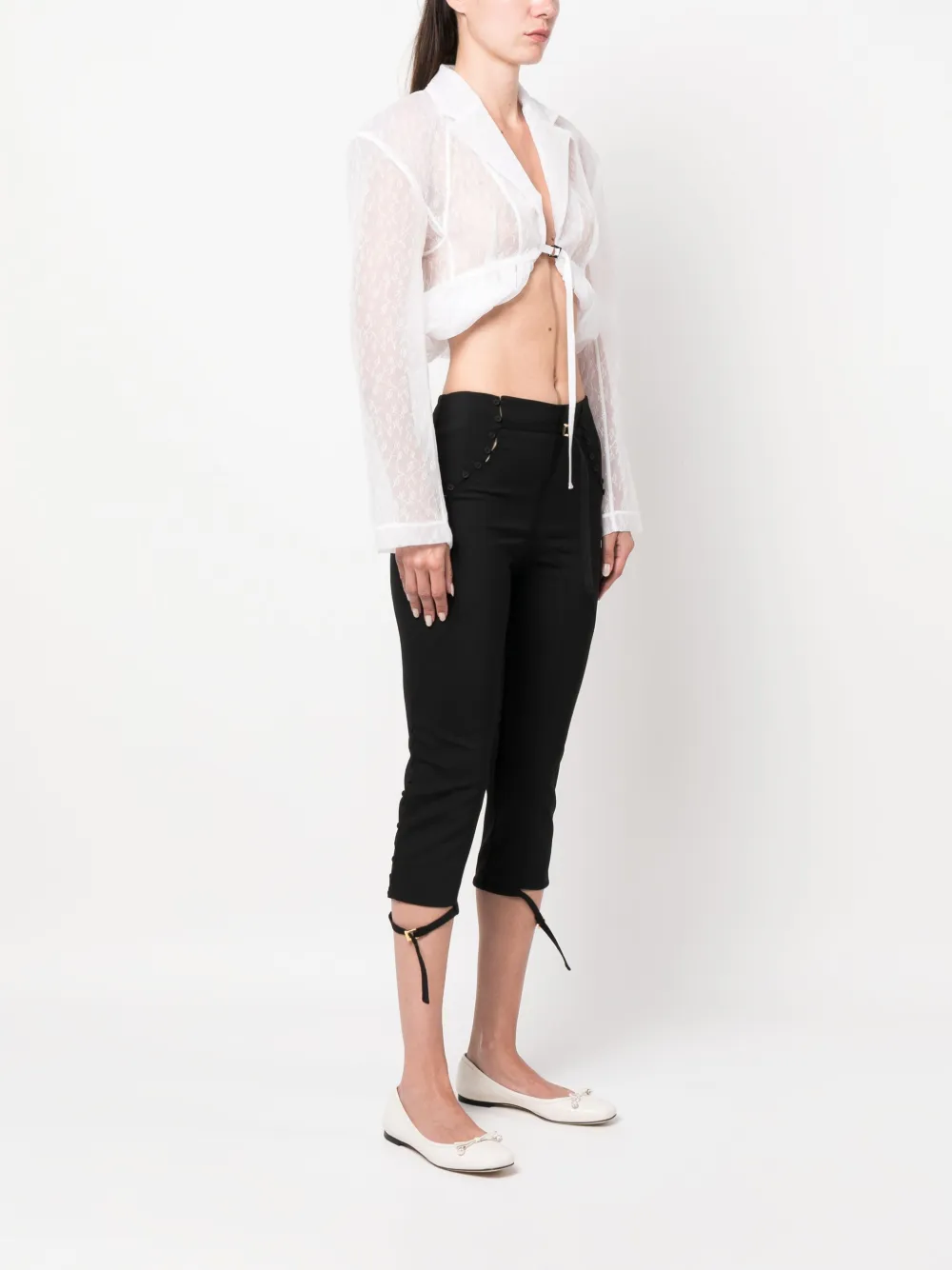 JACQUEMUS LA VESTE DENTELLE CROPPED JACKET