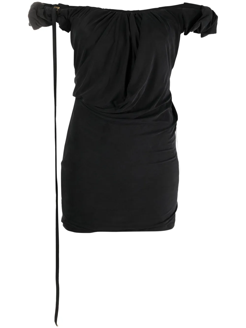 Jacquemus La Robe Ciceri draped minidress – Black