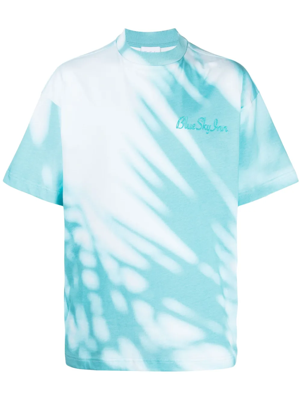 shadow-print cotton T-shirt