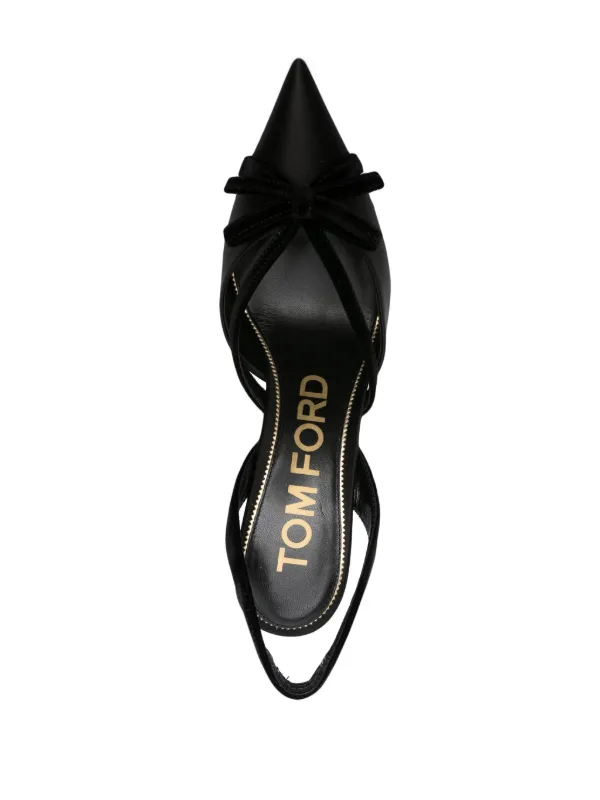 TOM FORD 115mm bow detail Slingback Sandals Farfetch