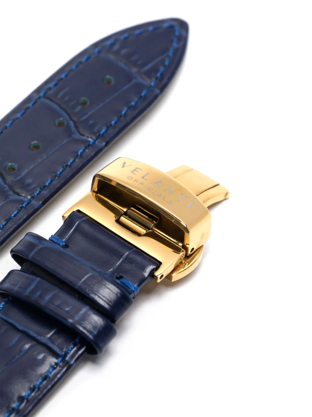 Loulou x VELANTE Officiale leather watch strap - Blauw