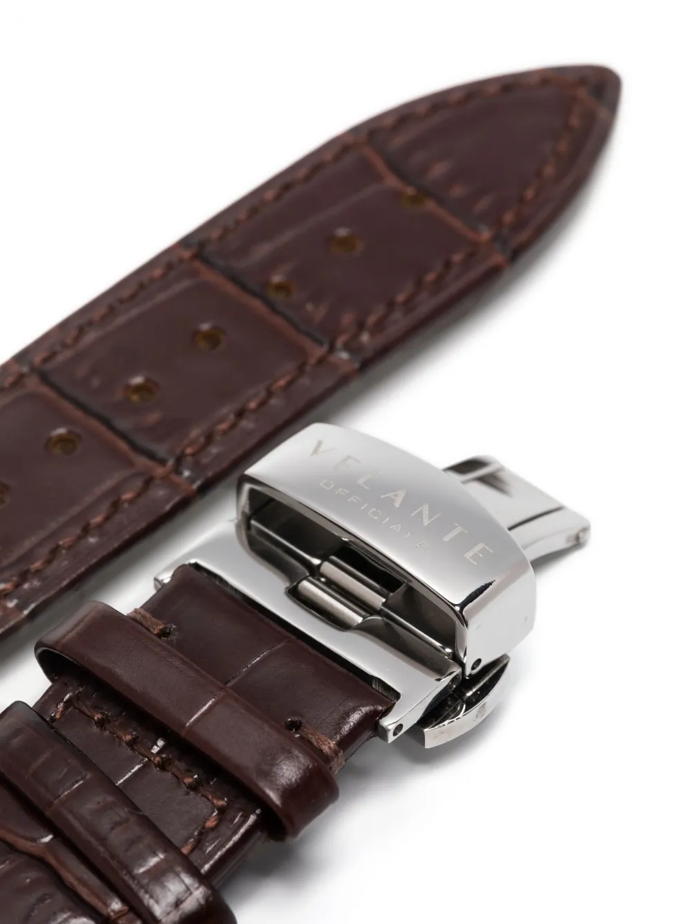 Loulou x VELANTE Officiale leather watch strap - Bruin