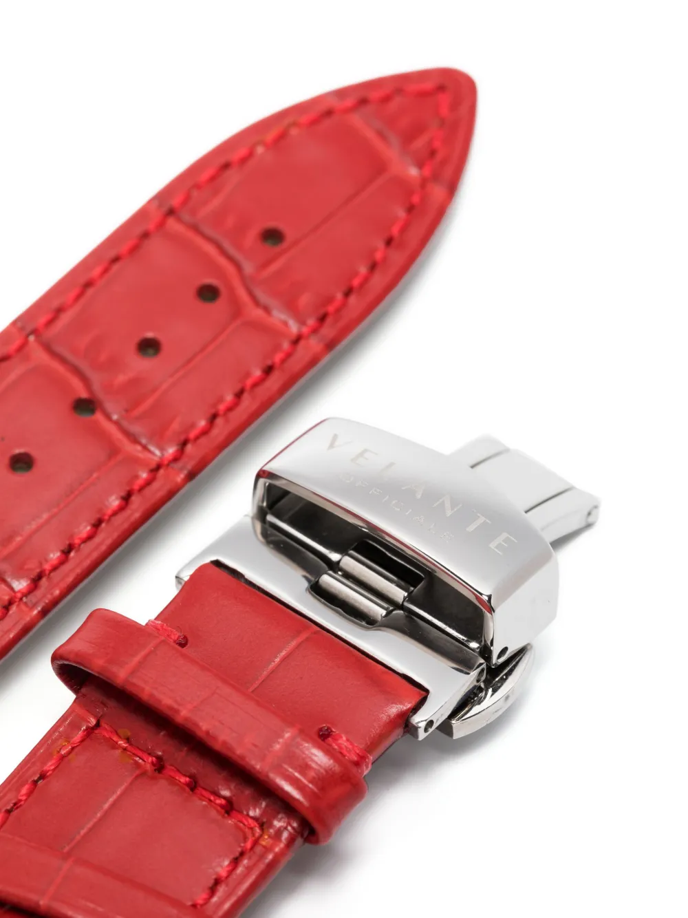 Loulou x VELANTE Officiale leather watch strap - Rood