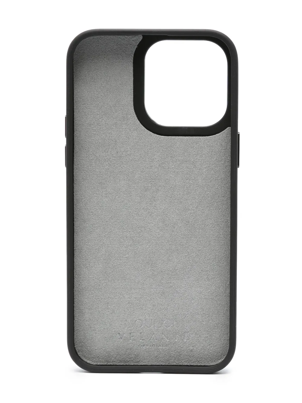 Loulou x Velante crocodile-embossed iPhone 14 Pro Max case - Zwart