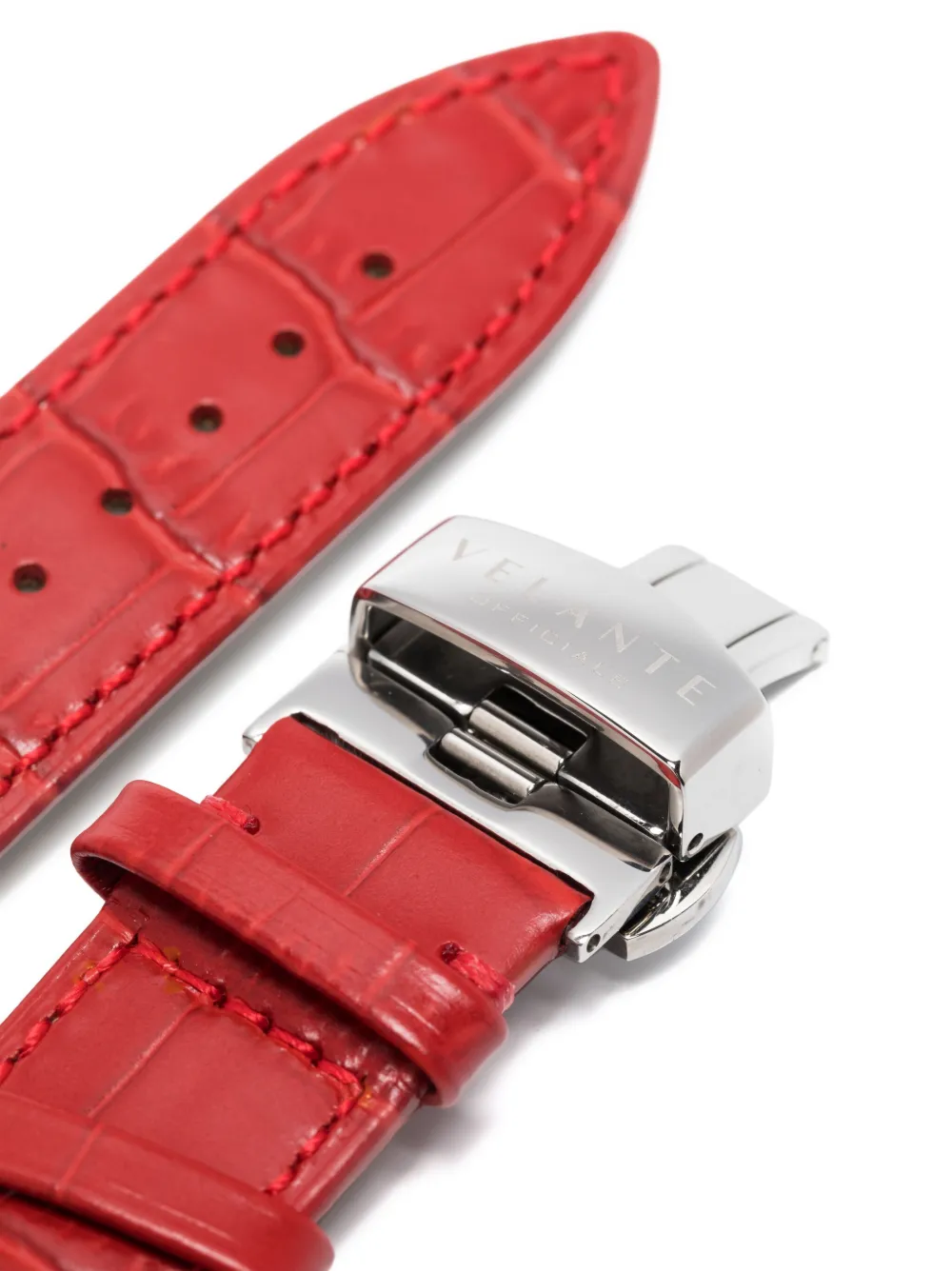 Loulou x VELANTE Officiale leather watch strap - Rood