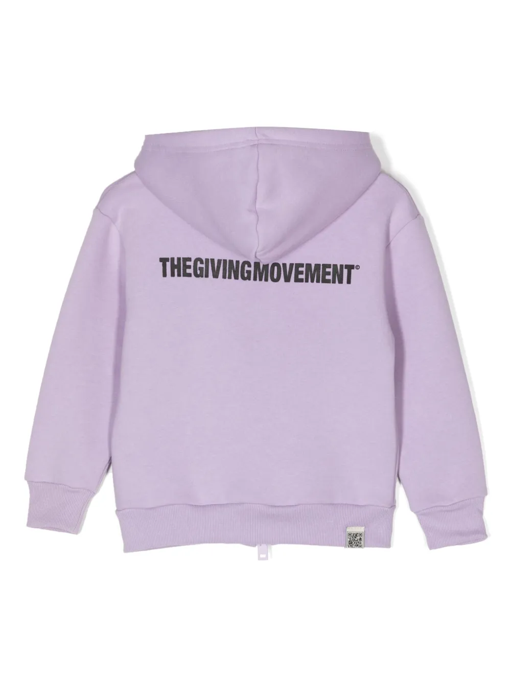 THE GIVING MOVEMENT logo-print zip-up hoodie - Paars