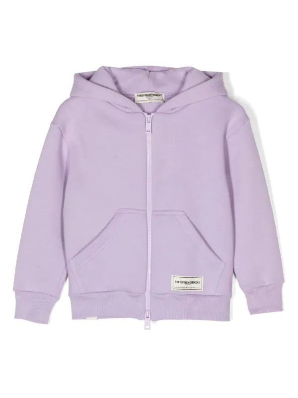 THE GIVING MOVEMENT logo print zip up Hoodie Farfetch