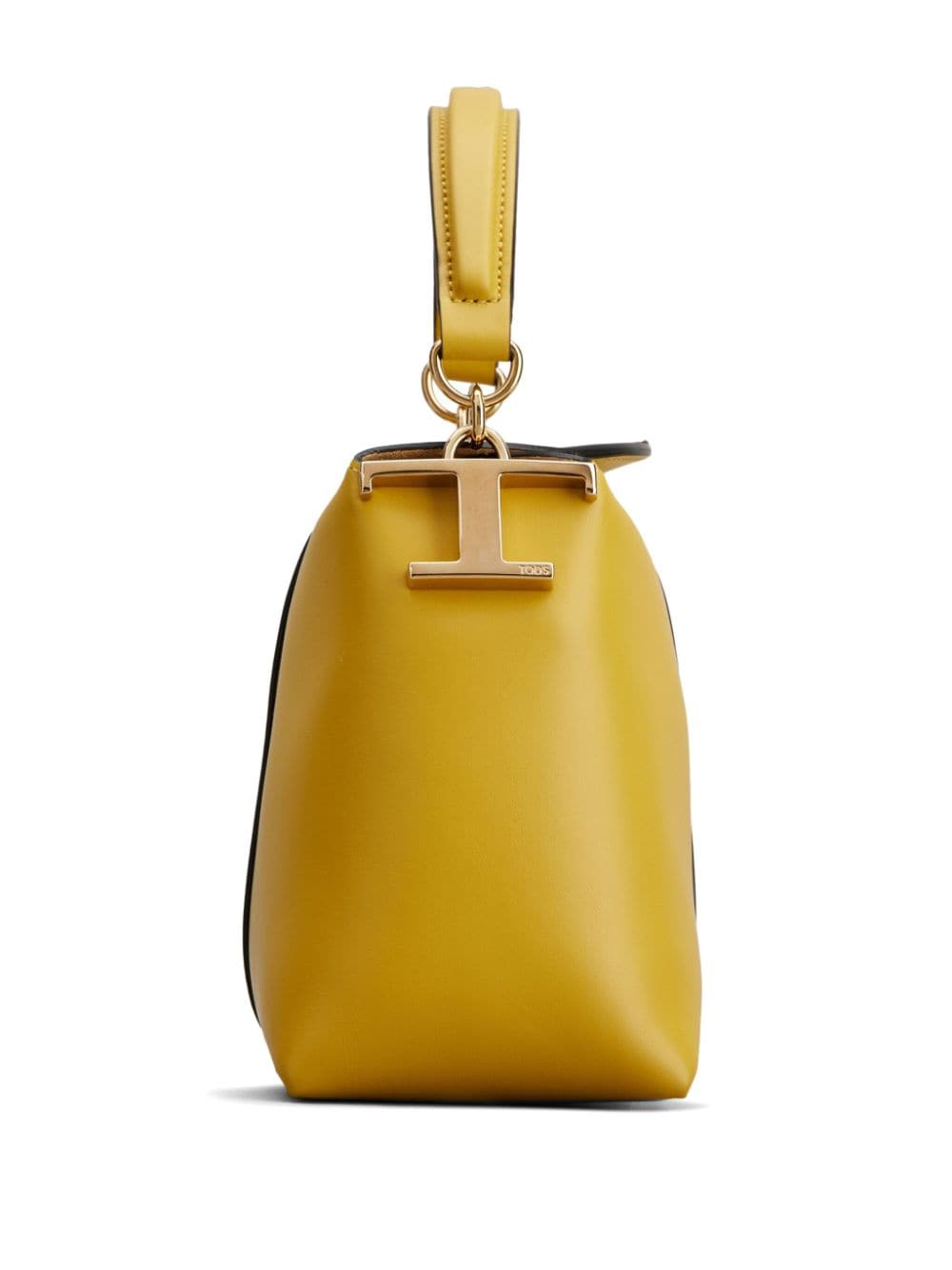 Shop Tod's Micro T Case Leather Tote Bag In Yellow