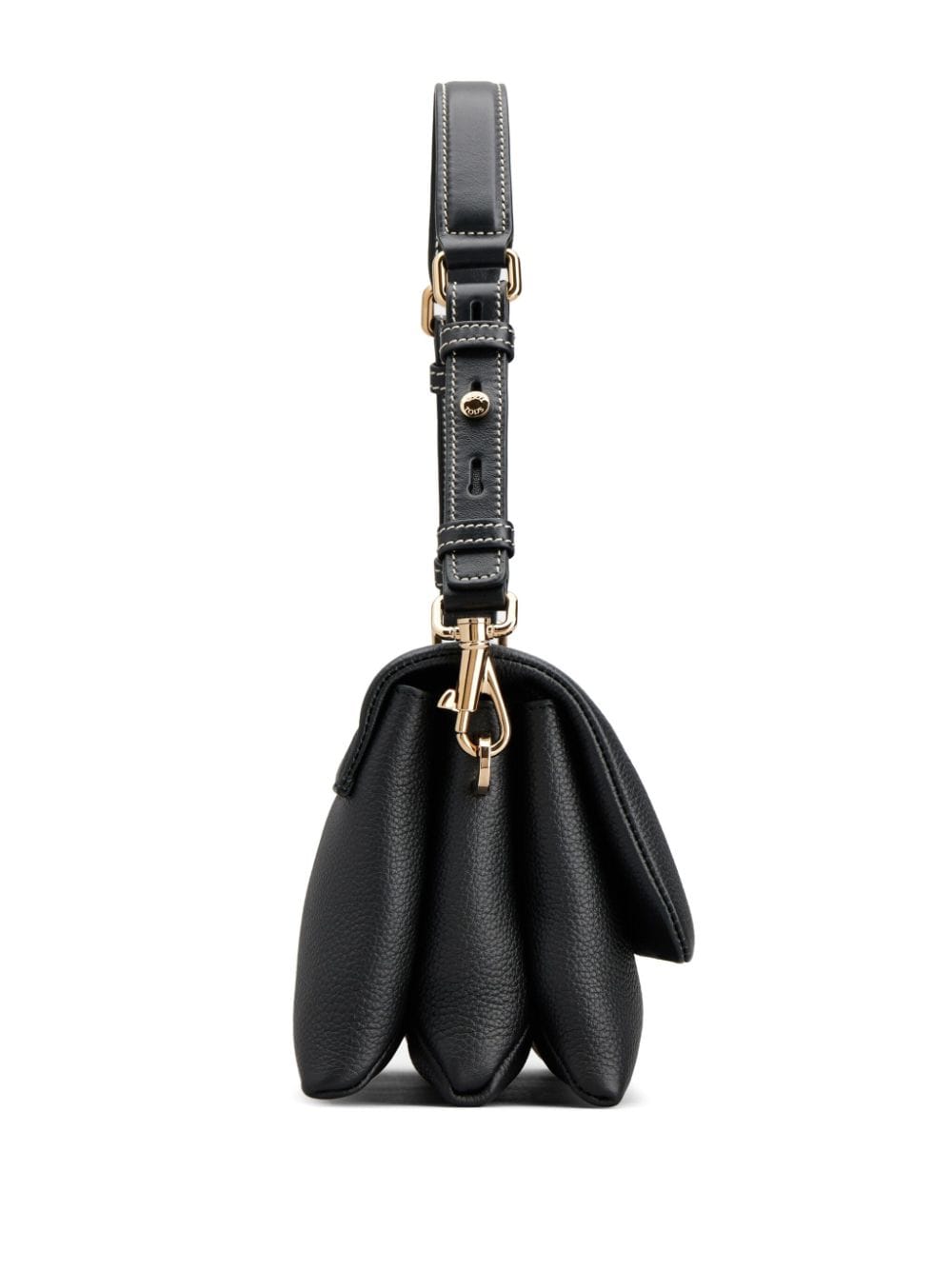 Shop Tod's Mini T Timeless Leather Shoulder Bag In Black