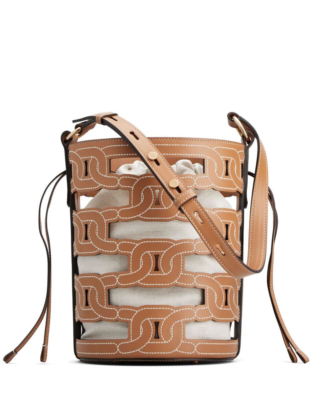 Tod's Uitgesneden leren bucket-tas Bruin