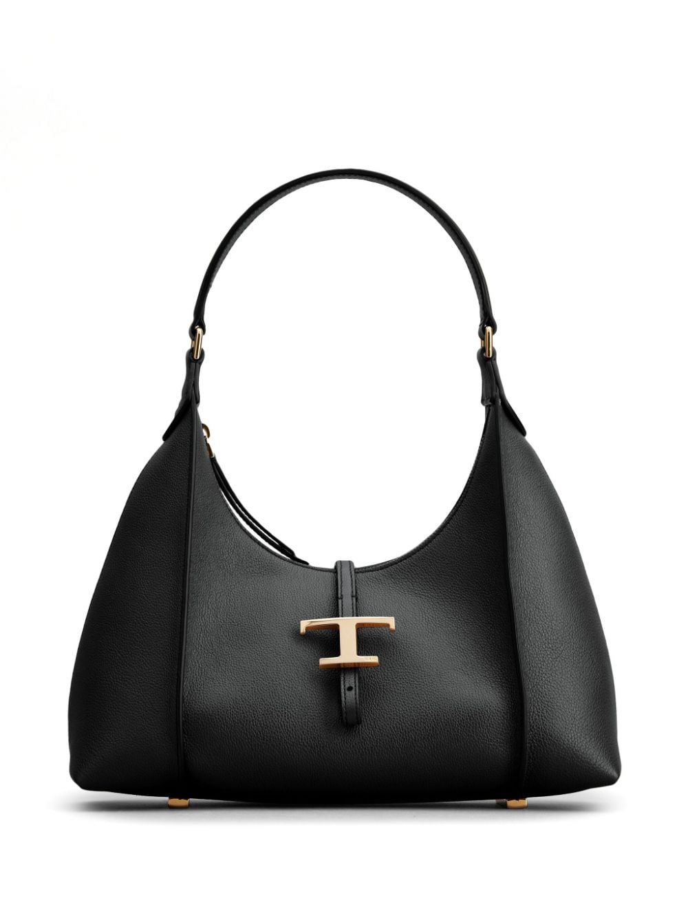 Tod's T Timeless Leather Tote Bag In Black