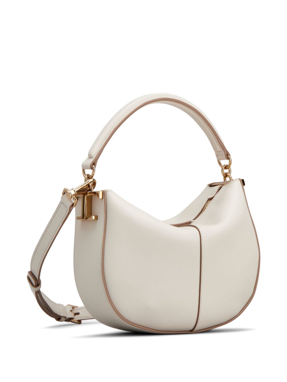 Shop Tod's T Timeless-plaque Leather Tote Bag In White