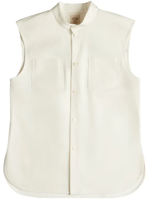 Tod's band-collar sleeveless shirt