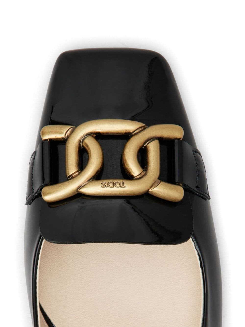Shop Tod's Cuoio 50mm Logo-engraved Pumps In Black