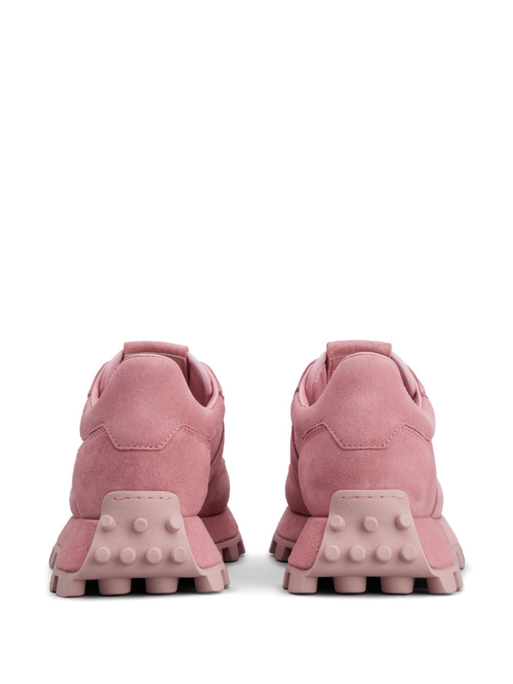Shop Tod's Sportiva Run Suede Sneakers In Pink