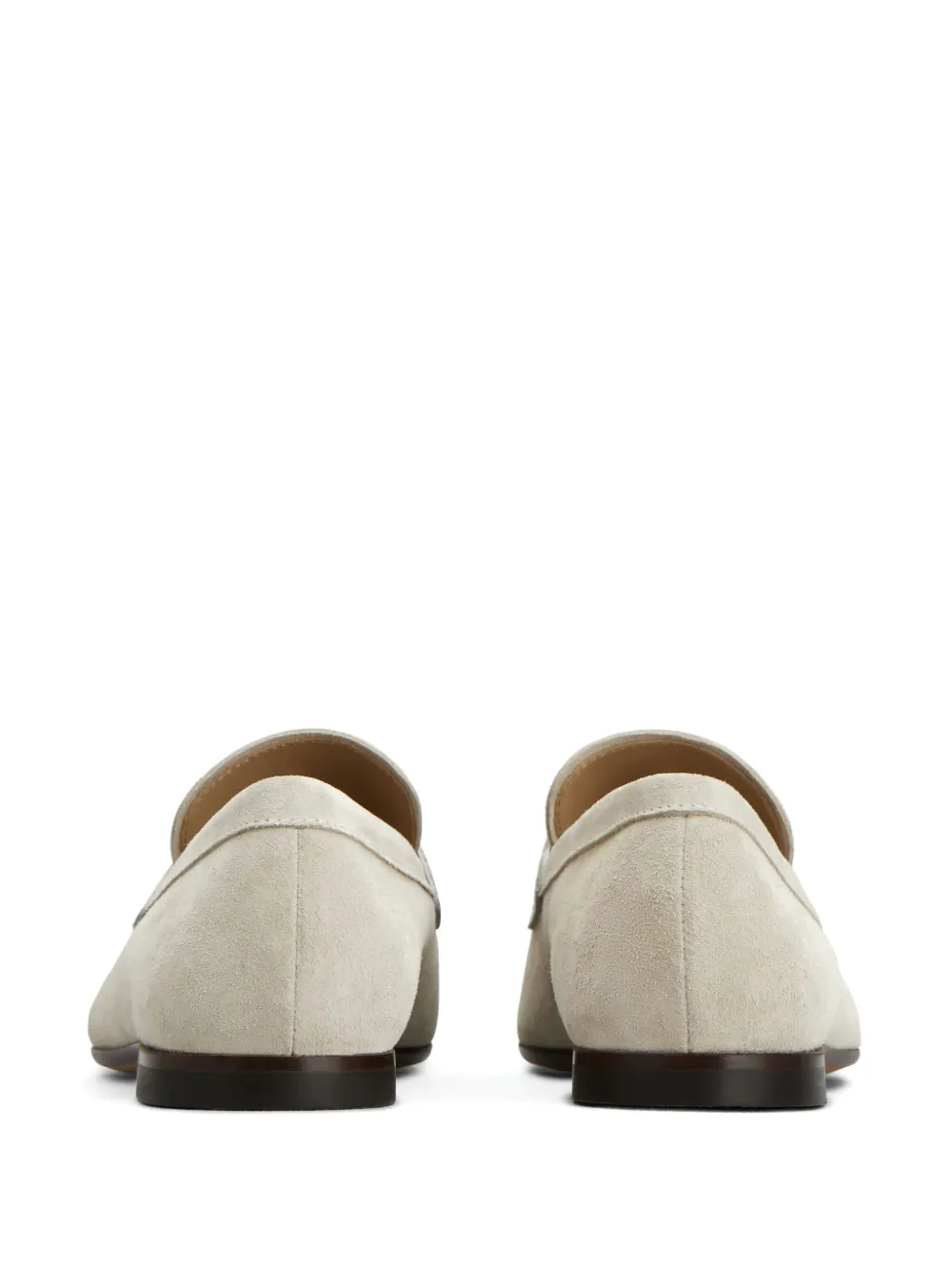 Shop Tod's Logo-stamp Suede Loafers In Nude