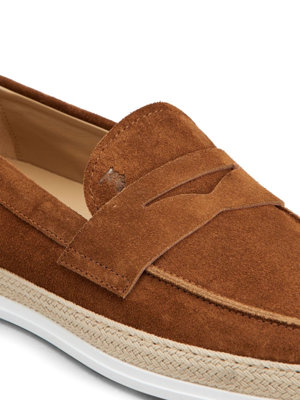 Shop Tod's Gommino Suede Loafers In Brown