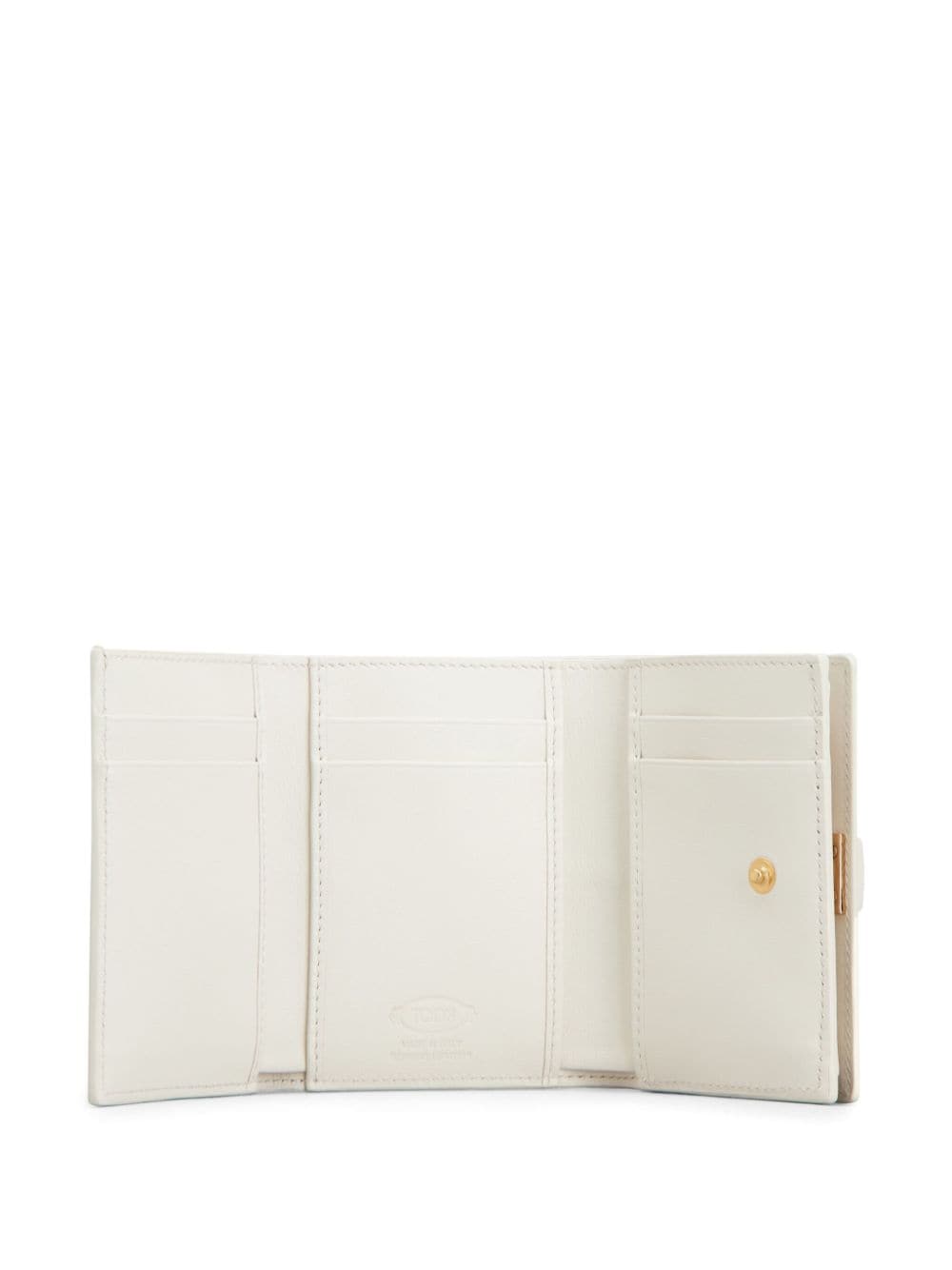 Shop Tod's Street Style Plain Leather Trifold Wallet In White
