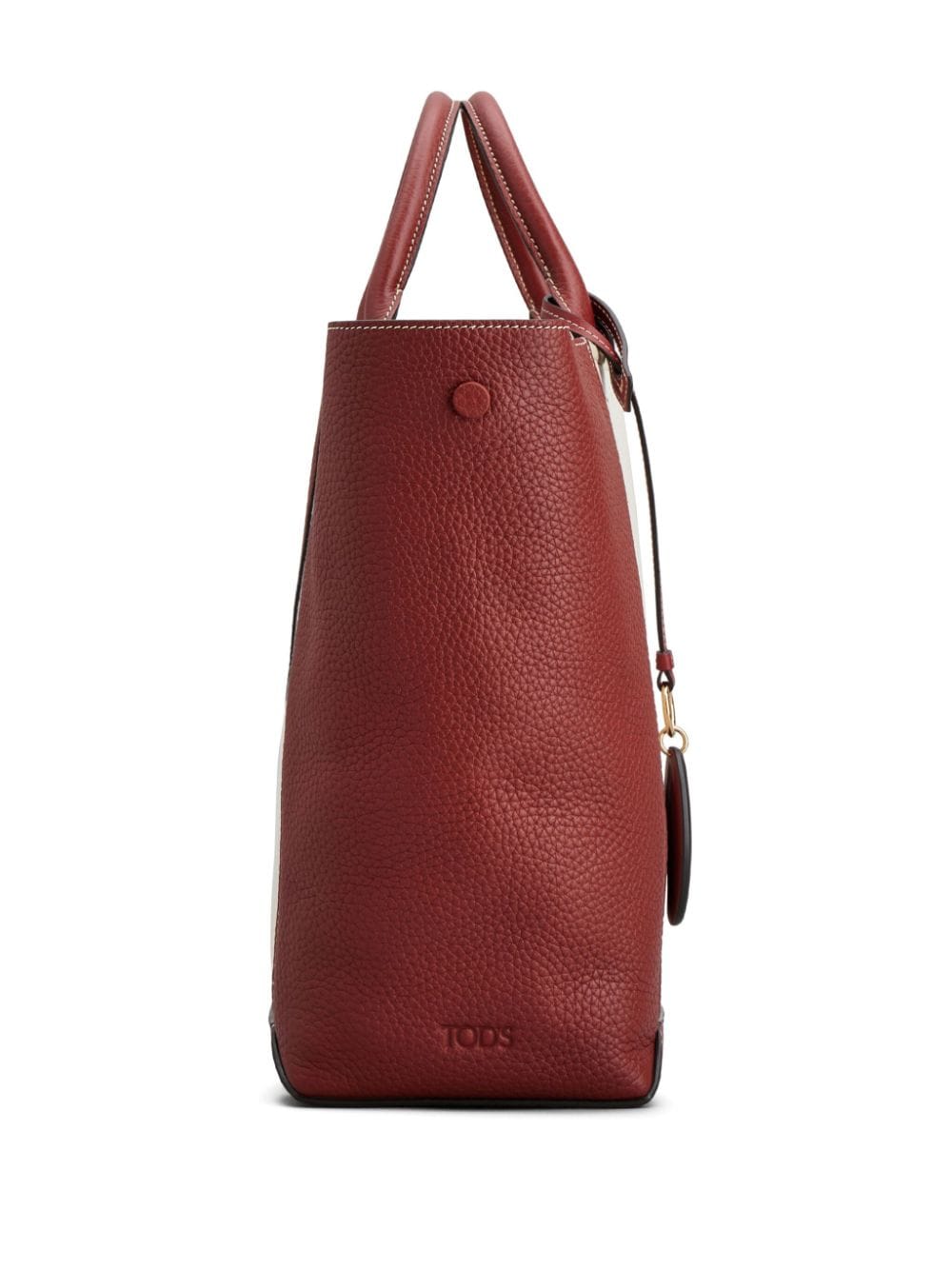 Shop Tod's Colour-block Leather Tote Bag In Neutrals