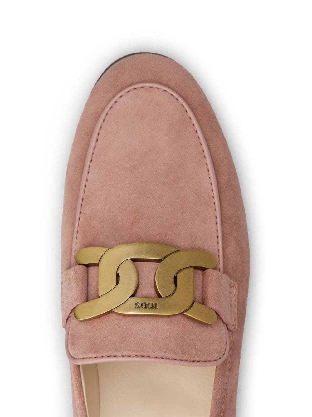 Shop Tod's Logo-engraved Suede Loafers In Rosa