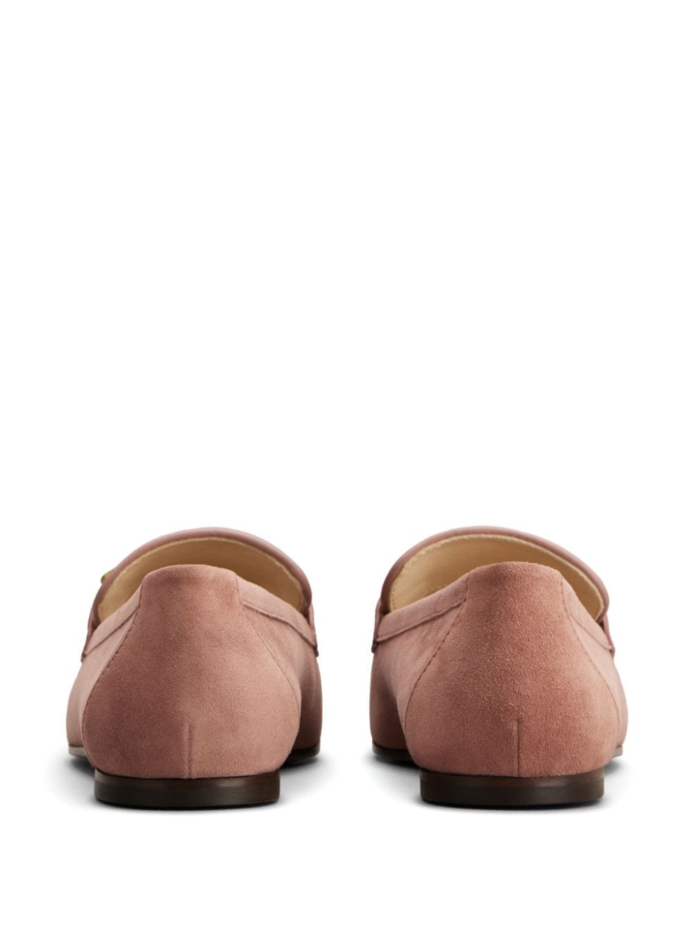 Shop Tod's Logo-engraved Suede Loafers In Rosa