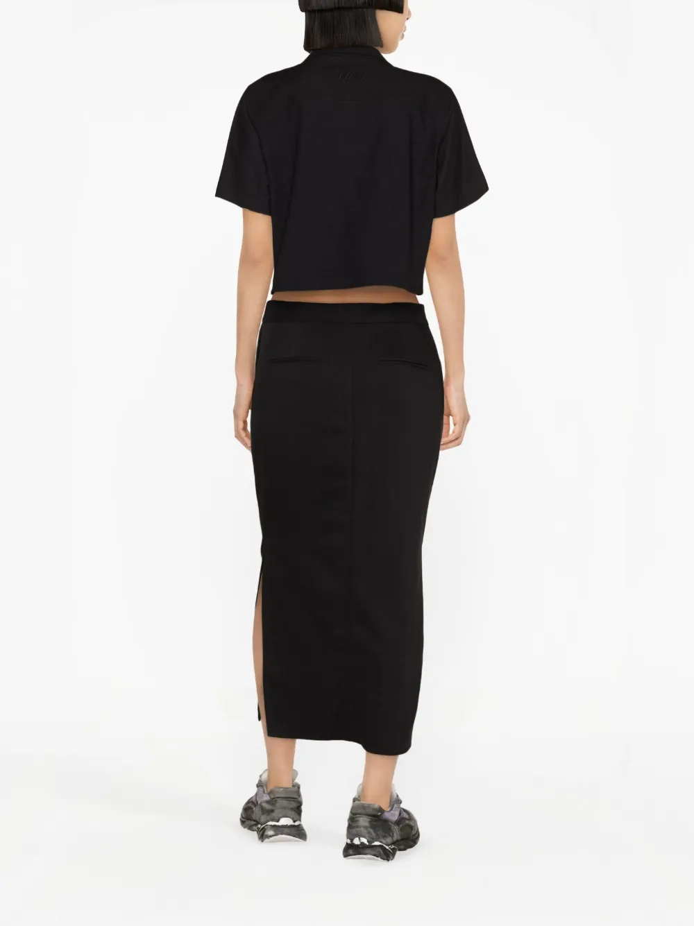 Marine Serre Regenerated Buttoned Bowling Shirt In Black
