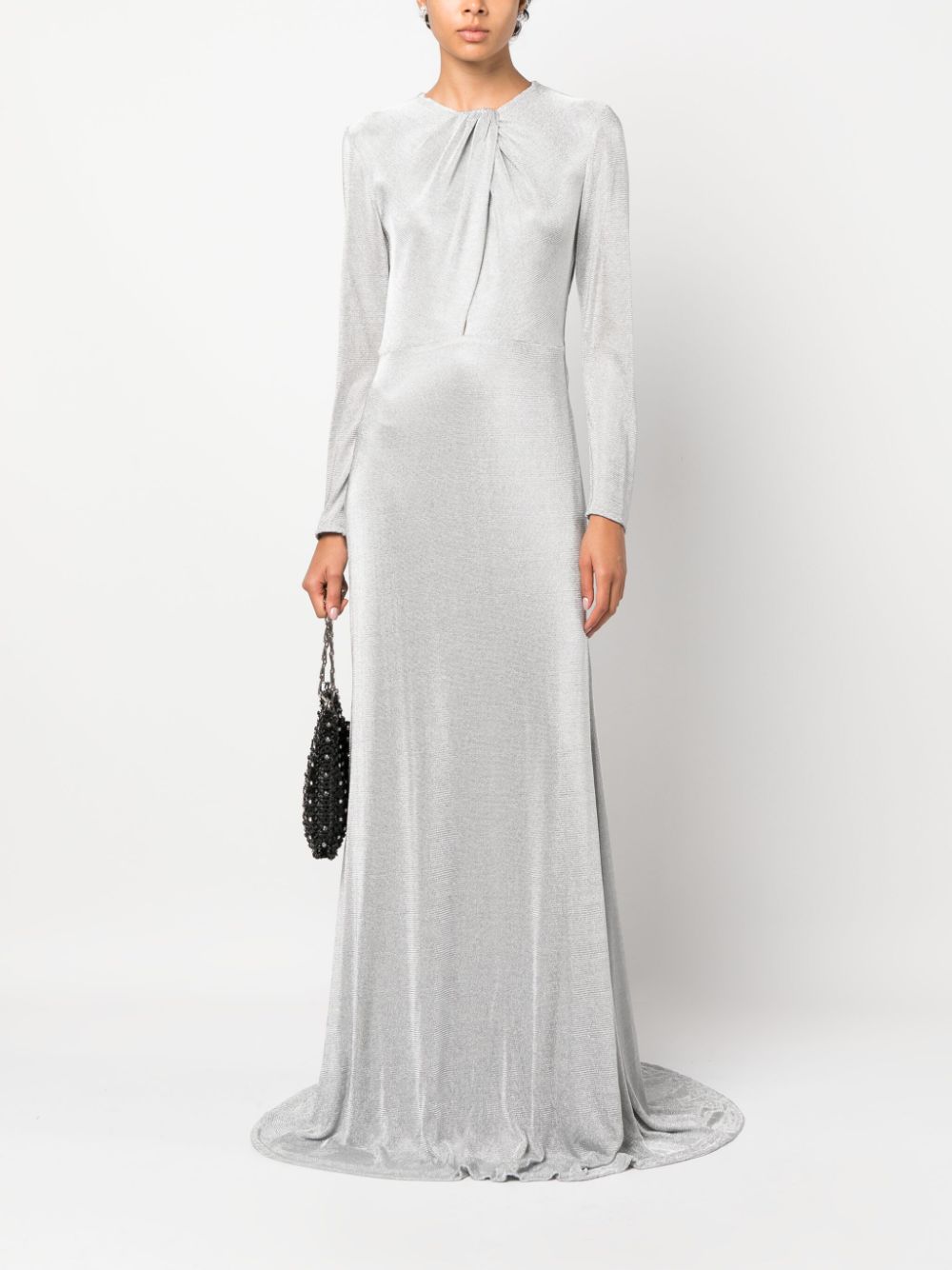 Costarellos Metallic maxi-jurk - Zilver