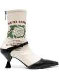 Marine Serre Tote Bag 65mm ankle boots - Neutrals