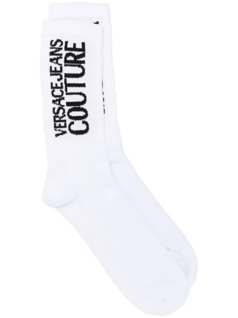 Versace Jeans Couture intarsia-knit logo stretch-cotton socks