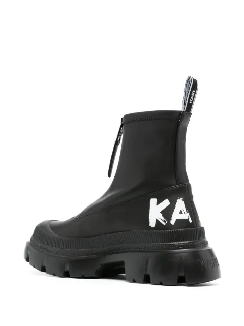 Karl Lagerfeld 60mm logo-print leather ankle boots KL43560000 - 2