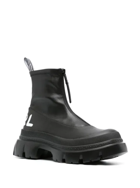Karl Lagerfeld 60mm logo-print leather ankle boots KL43560000 - 1