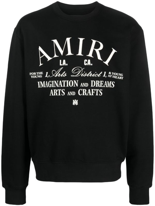 AMIRI logo-print Cotton Sweatshirt - Farfetch