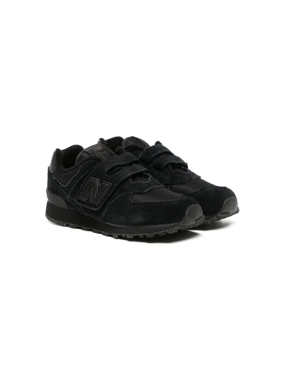 New Balance Kids Sneakers 574 con strappo - Nero
