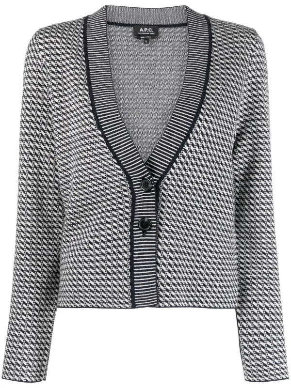 A.P.C. Annie intarsia-knit Cardigan - Farfetch