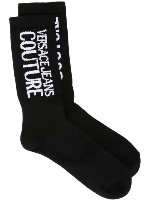 Versace Jeans Couture intarsia-knit logo stretch-cotton socks