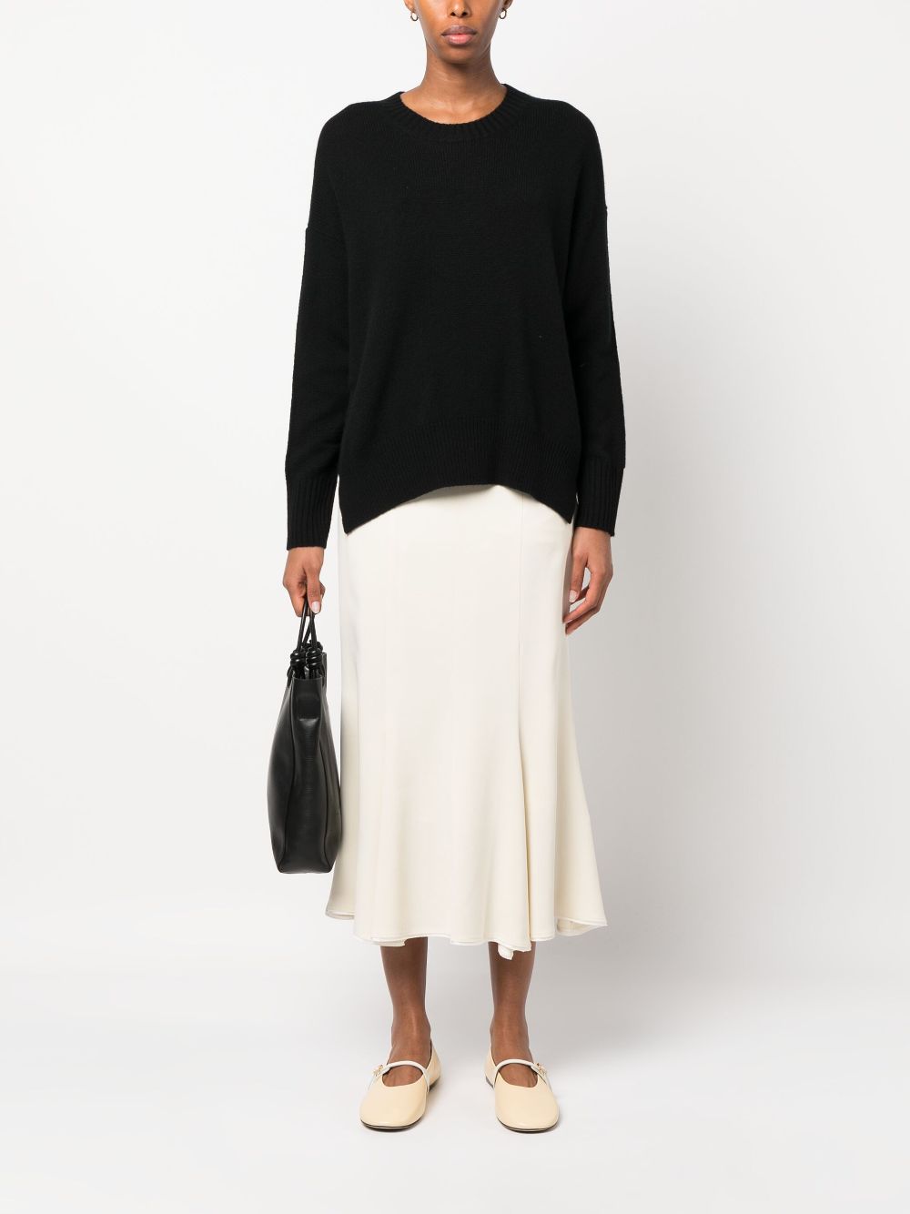 Allude drop-shoulder cashmere jumper - Zwart