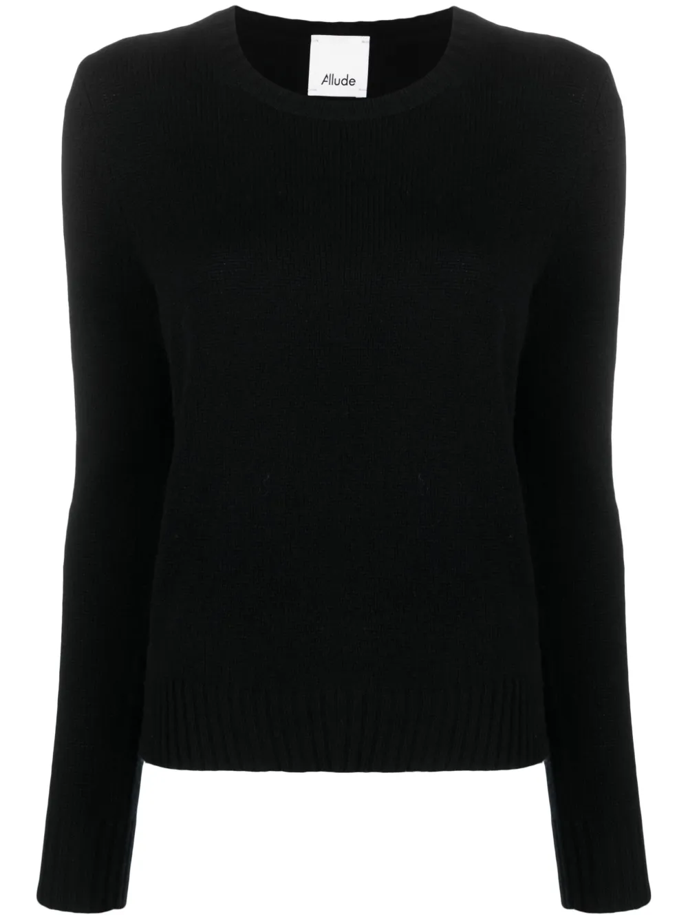 Allude Ribbed-knit Cashmere Jumper In Black