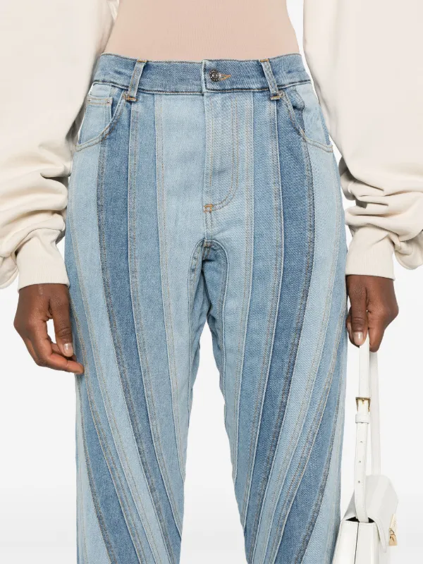 Mugler Spiral straight-leg Jeans | Blue | FARFETCH RO