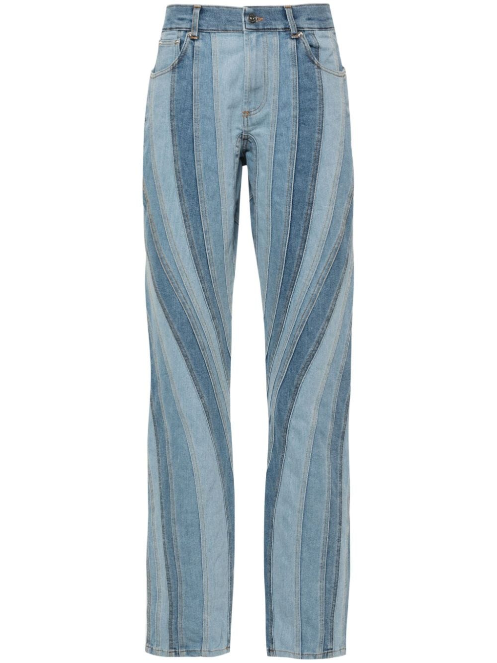 Mugler Spiral straight-leg jeans - Blau