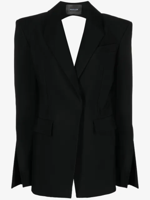 Mugler open-back single-breasted blazer