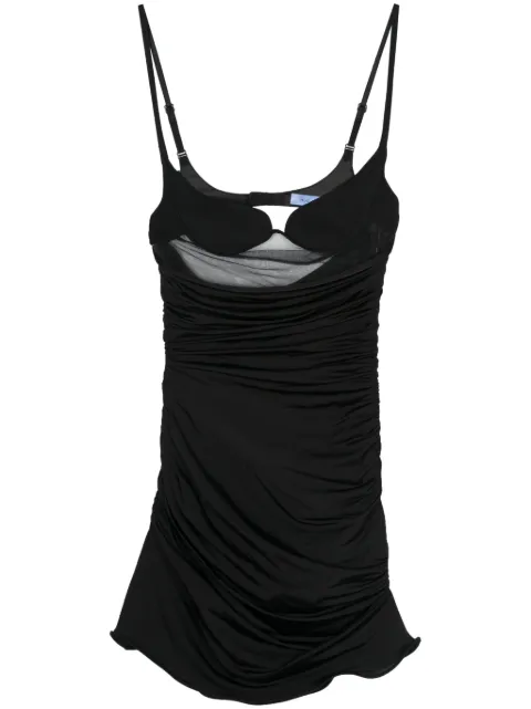 Mugler vestido corto con volantes
