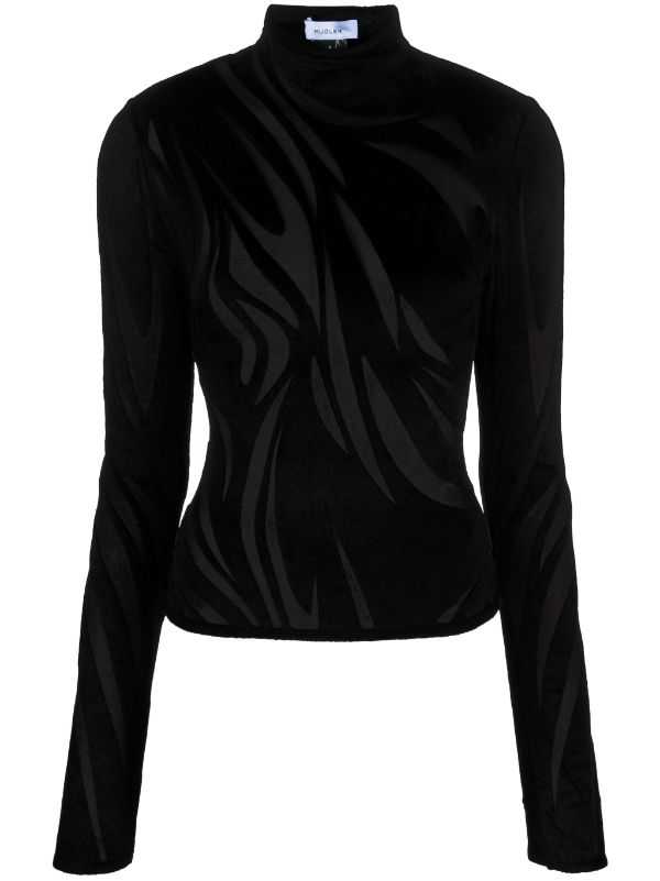 Mugler black discount top