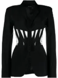 Mugler corset panelled blazer - Black