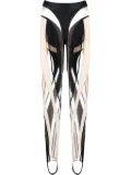 Mugler Spiral panelled leggings - Black