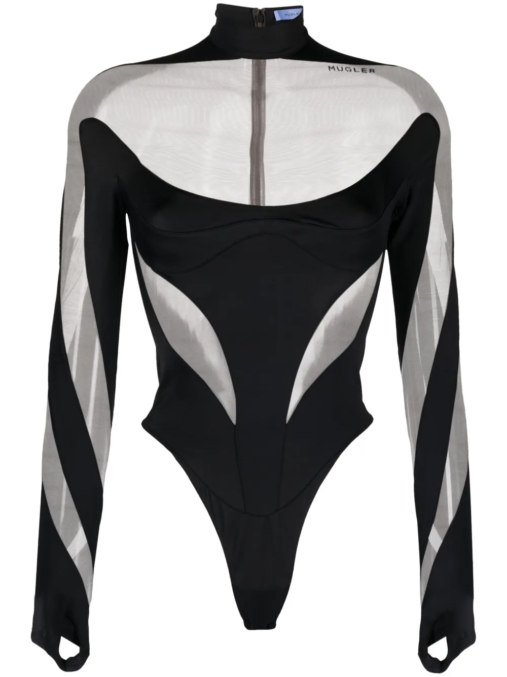 Mugler Illusion panelled bodysuit