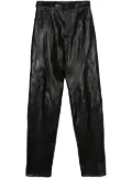 Mugler Spiral leather trousers - Black