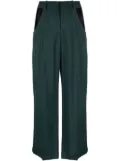 Mugler cut-out wide-leg trousers - Green