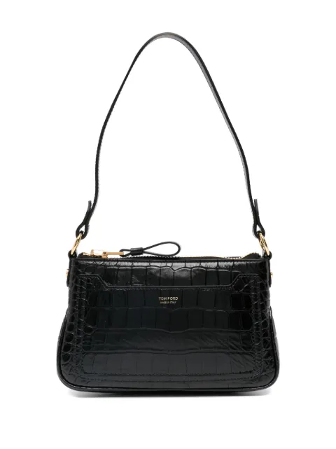TOM FORD crocodile-embossed leather shoulder bag